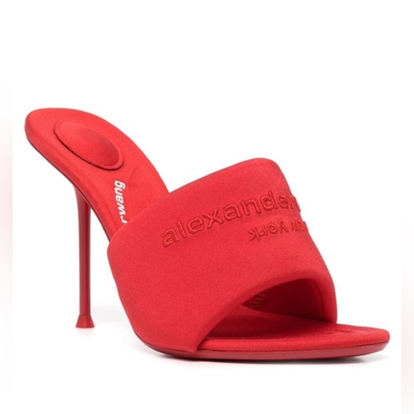 Alexander Wang Sienna Mule Lycra Bright Red 39 9 SOLD OUT - Picture 1 of 6